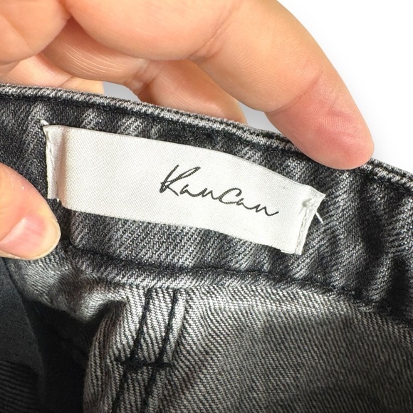 KanCan Shana High Rise Distressed Jean Shorts, Faded Black Wash, Size 3/25 - Picture 5 of 9